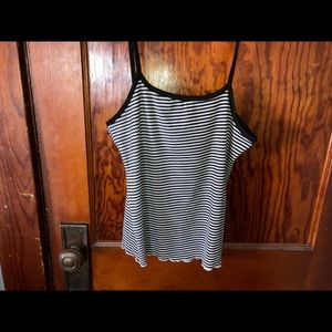 Black and White striped tank top